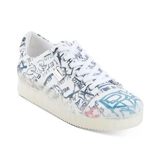 DKNY EMZ Graffiti Laceup Sneakers
